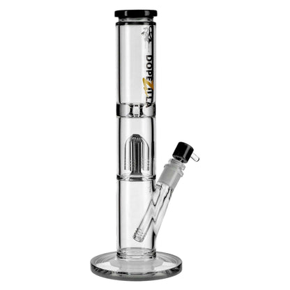 A studio shot of the 13-inch Dopezilla Hydra Water Pipe in black, angled to showcase its sleek, cylindrical form.
