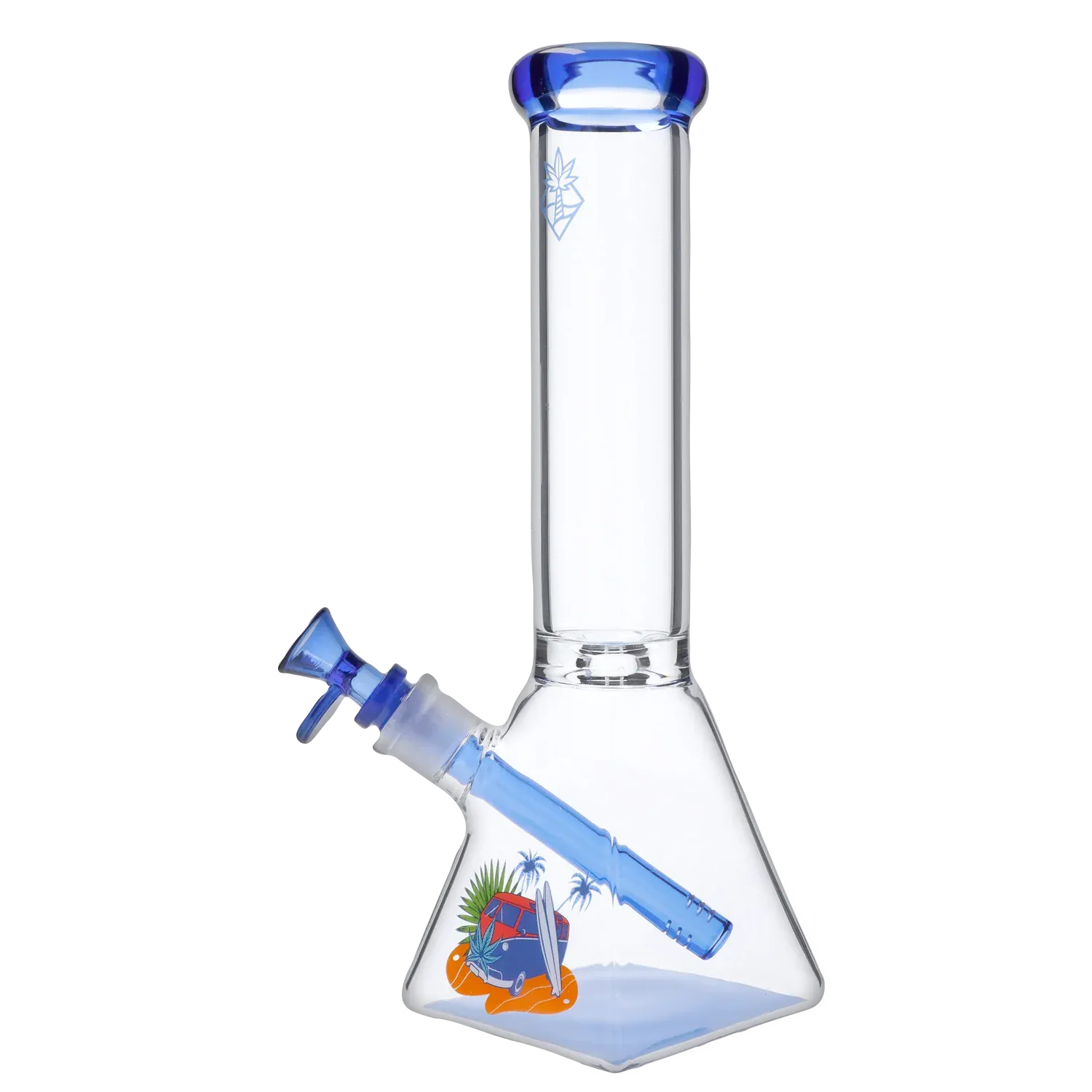 Cabana Cannabis Co. Each Cabana Cannabis Co. Van Water Pipe Blue 12in Glass Bongs