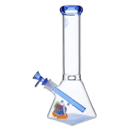 Cabana Cannabis Co. Each Cabana Cannabis Co. Van Water Pipe Blue 12in Glass Bongs