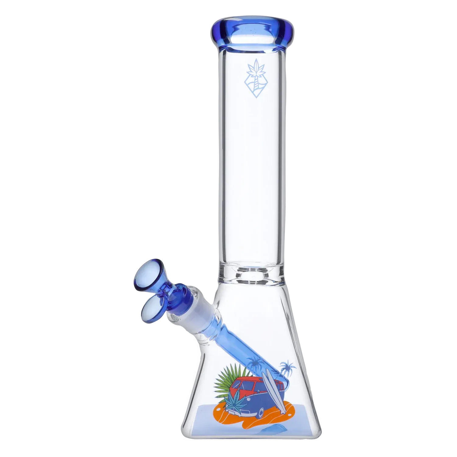 Cabana Cannabis Co. Each Cabana Cannabis Co. Van Water Pipe Blue 12in Glass Bongs