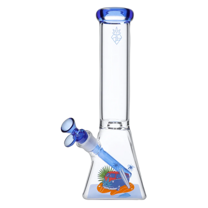 Cabana Cannabis Co. Each Cabana Cannabis Co. Van Water Pipe Blue 12in Glass Bongs