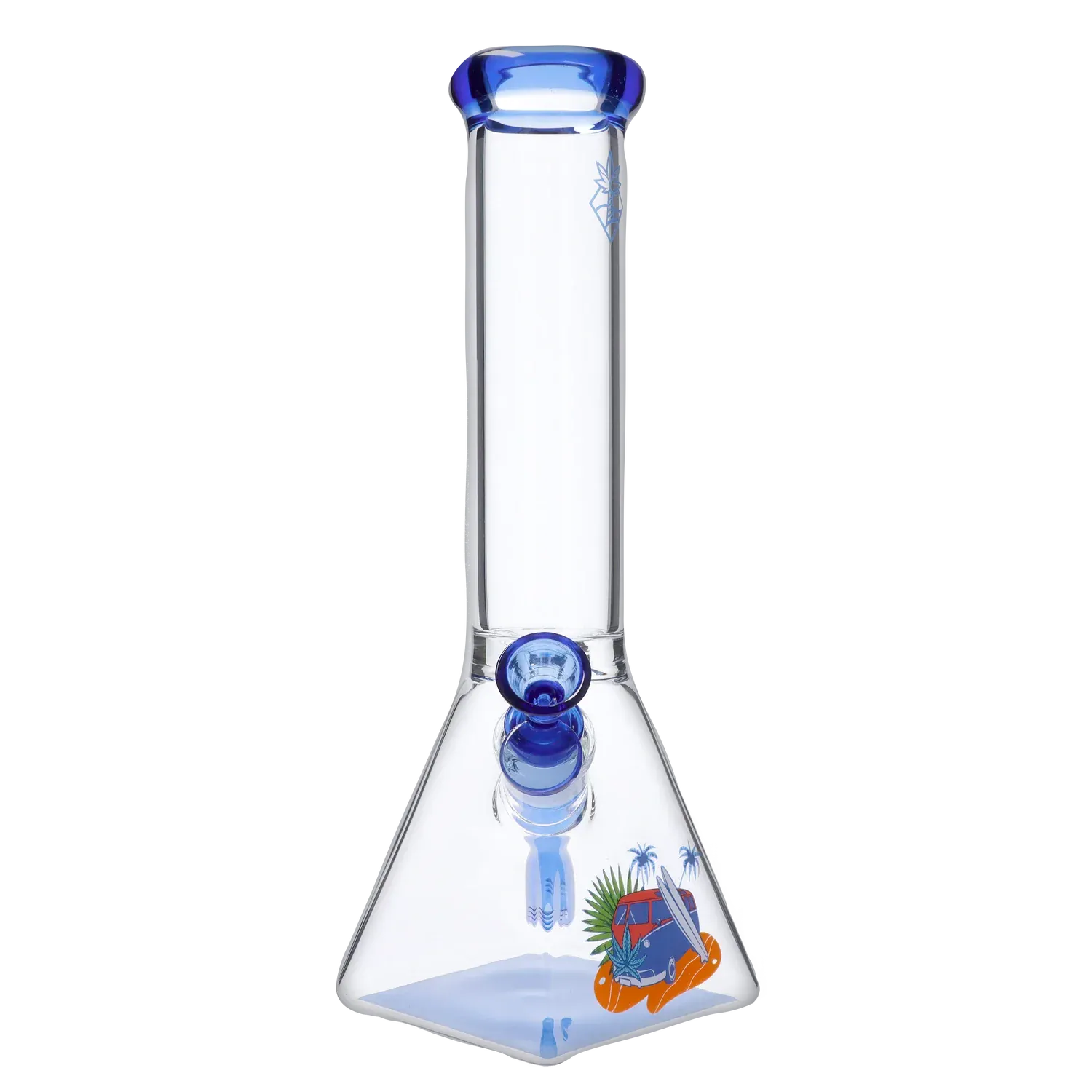 Cabana Cannabis Co. Each Cabana Cannabis Co. Van Water Pipe Blue 12in Glass Bongs
