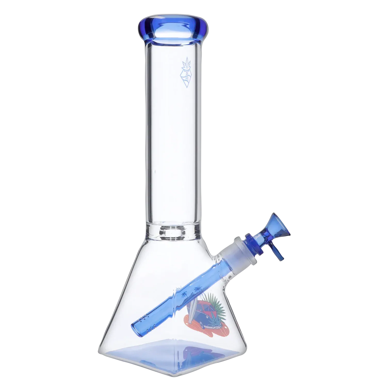 Cabana Cannabis Co. Each Cabana Cannabis Co. Van Water Pipe Blue 12in Glass Bongs