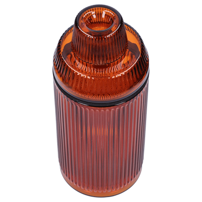 Front view of the Medusa Deco Gravity Bong - Baltic Amber, showcasing its smooth, amber-colored glass construction.