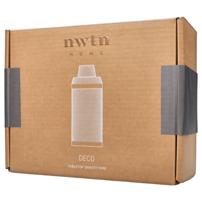 Front view of the Medusa Deco Gravity Bong - Charcoal, highlighting its sleek, cylindrical shape against a plain background.