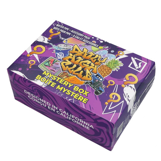 Front view of the DHC - Mystery Box - Jurassic - Purple, showcasing a colorful, branded package with graphics.