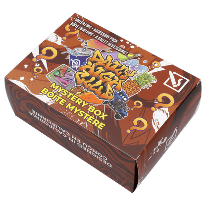 Front view of the DHC - Mystery Box - Gobble Gobble in brown, showcasing colorful graphics on a boxy container.