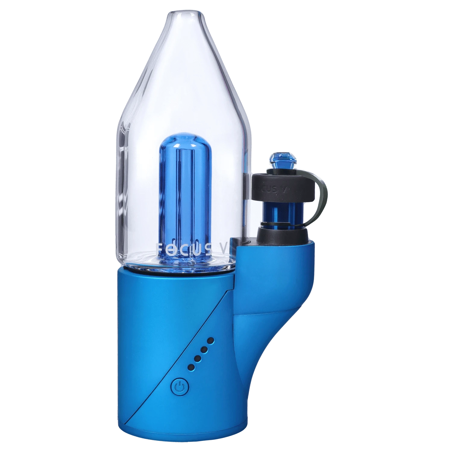 Front view of the Focus V Carta E-Rig - Atlantis Limited Edition, showcasing its sleek, compact design and metallic finish.
