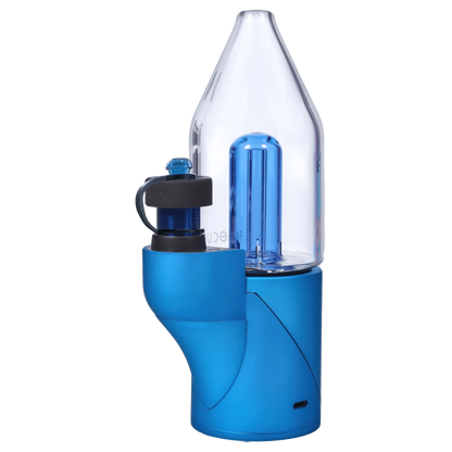 Front view of the Focus V Carta E-Rig - Atlantis Limited Edition, showcasing its sleek, dark blue design and compact size.