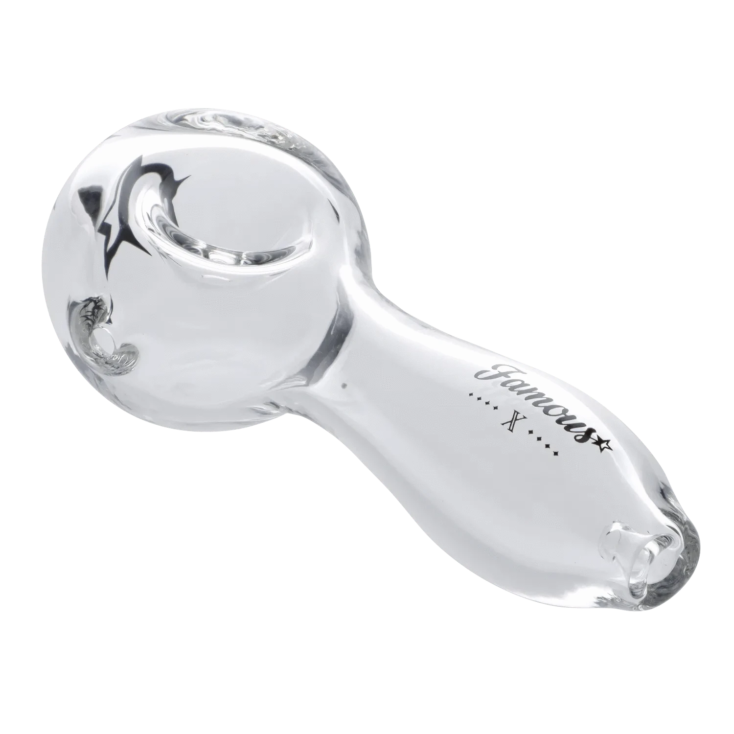 Famous X Each Famous X Spoon Pipe - Clear - 4in | Canna Cabana Handpipes