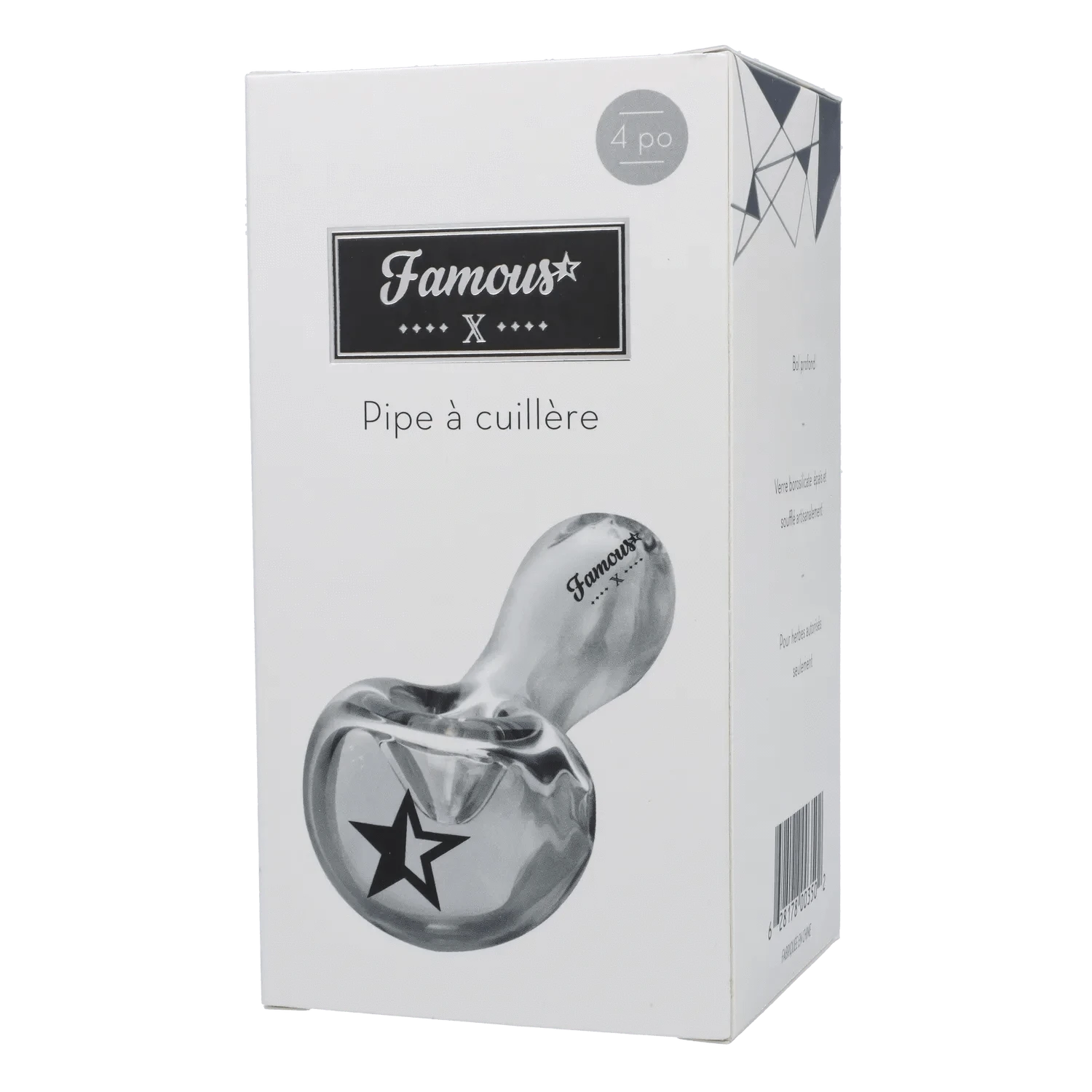 Famous X Each Famous X Spoon Pipe - Clear - 4in | Canna Cabana Handpipes