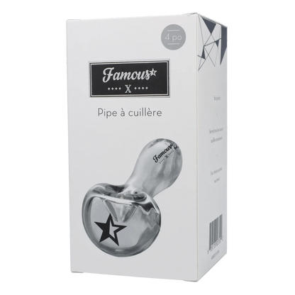Famous X Each Famous X Spoon Pipe - Clear - 4in | Canna Cabana Handpipes