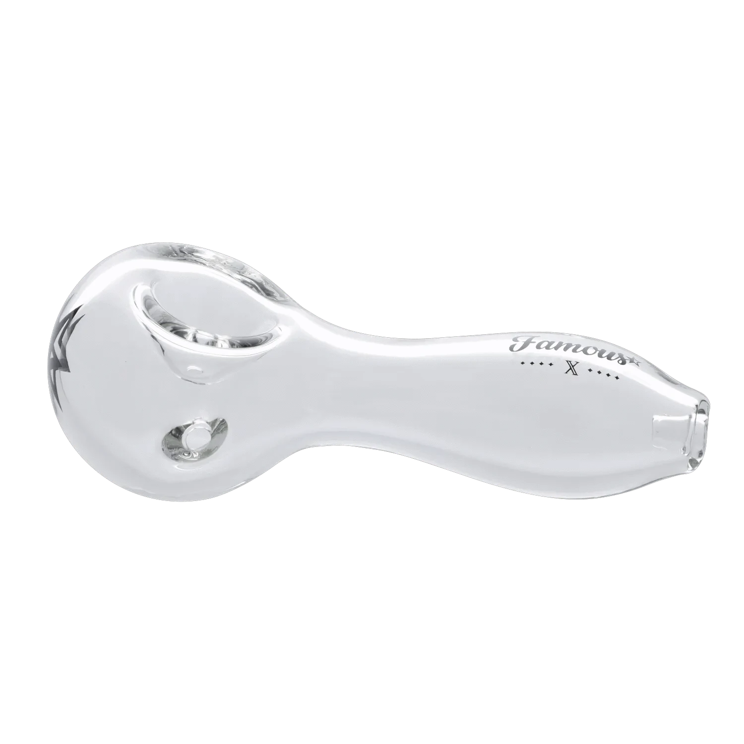 Famous X Each Famous X Spoon Pipe - Clear - 4in | Canna Cabana Handpipes
