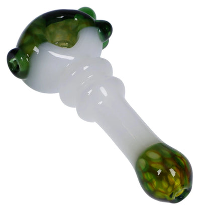 Valiant Each Valiant Wonderland Glass Pipe White & Green 4.5 Handpipes