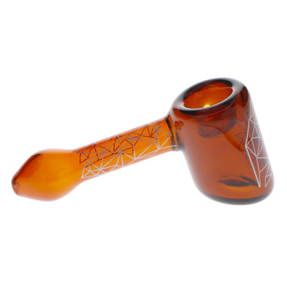 Famous Design Space Hammer Pipe-Amber-5 in.