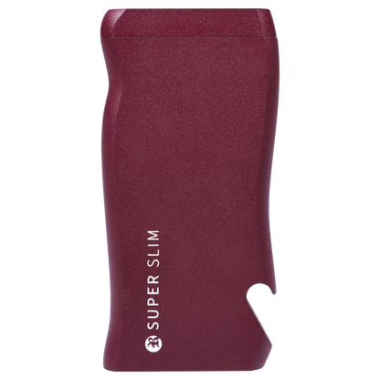 Close-up front view of the purple RYOT Slim Aluminum Dugout – Purple showing its textured curved body, white vertical logo text, and rounded cutout.