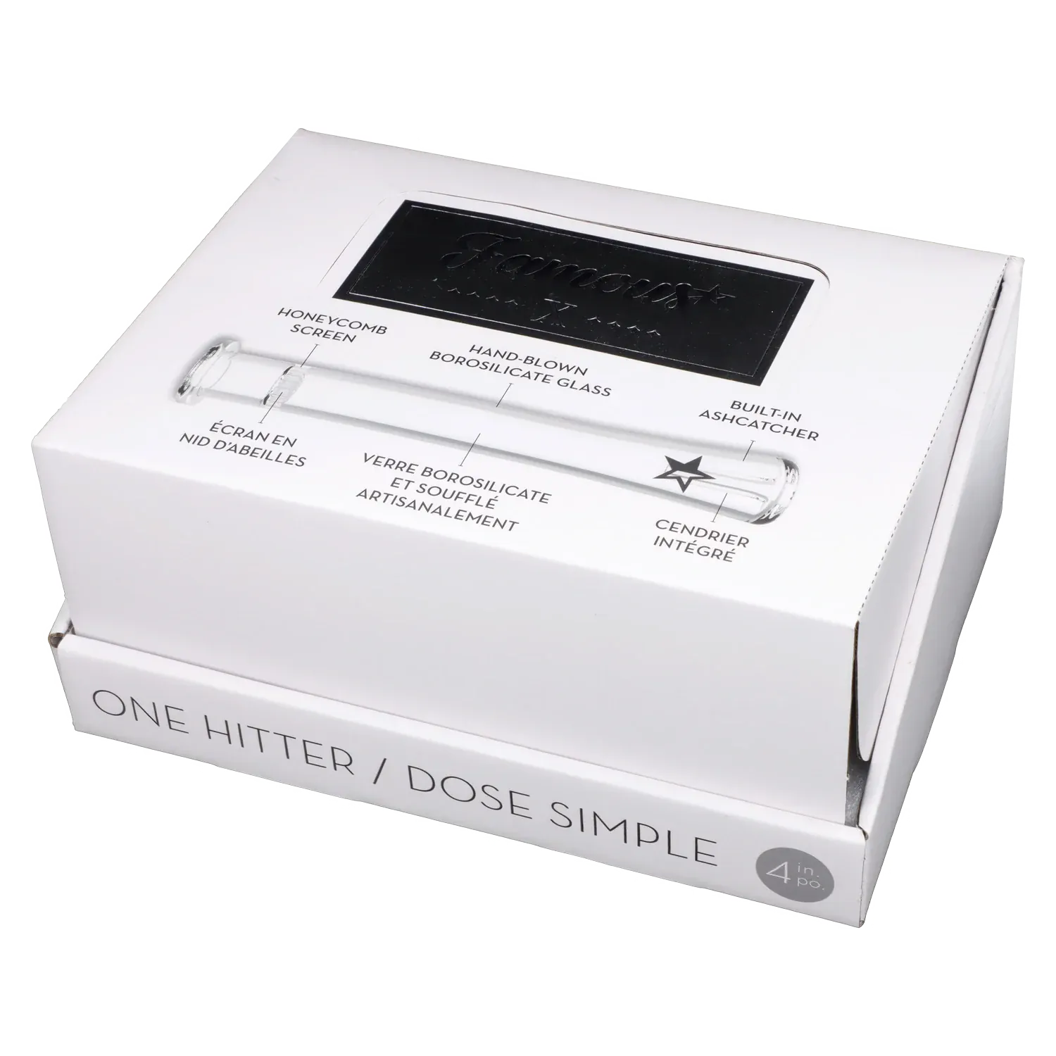 Famous X Each Famous X One Hitter - Clear Glass 4 | Canna Cabana Handpipes