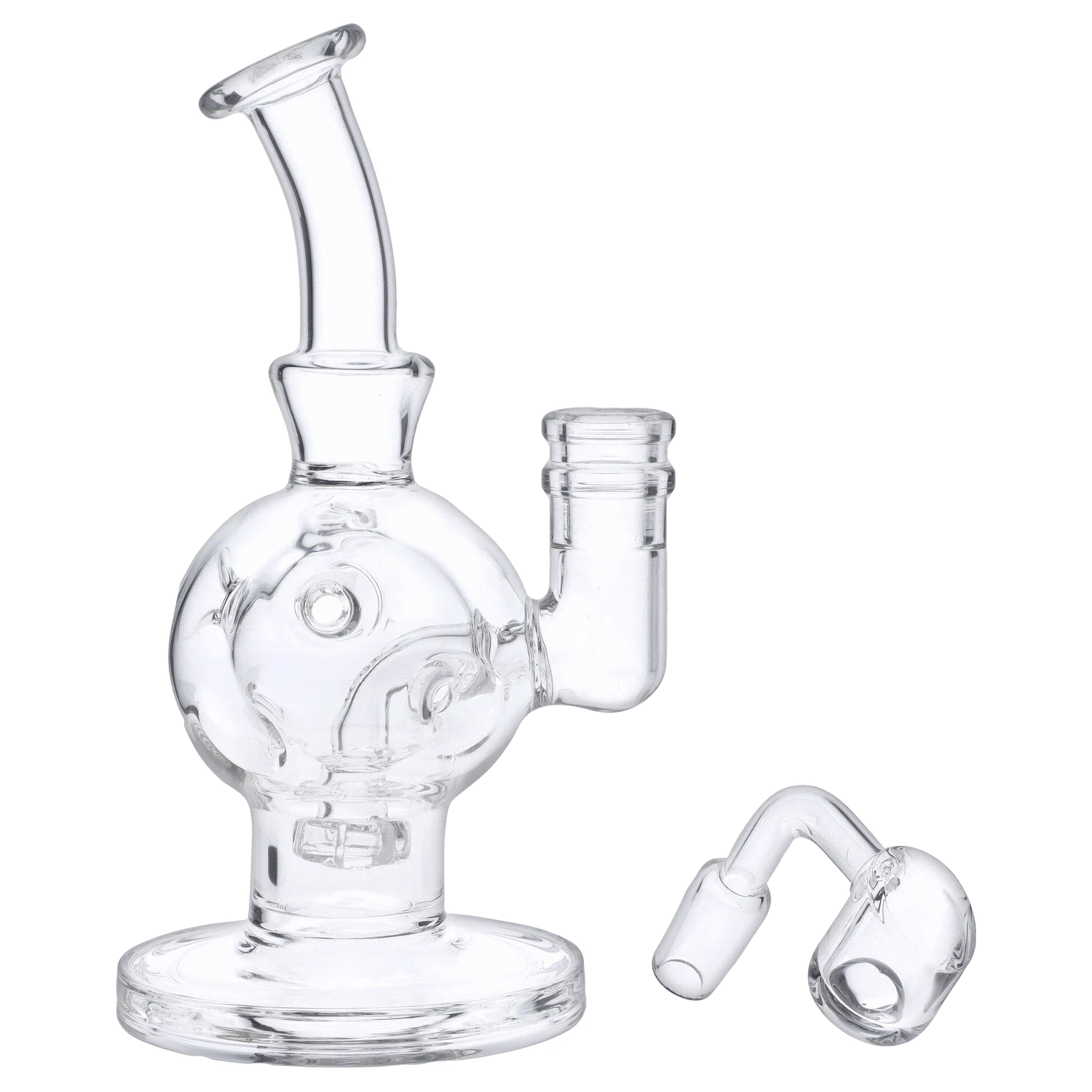 Valiant EACH Valiant VLT Bubbler Rig 7" Clear Quartz Water Pipe Accessories