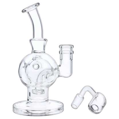 Valiant EACH Valiant VLT Bubbler Rig 7" Clear Quartz Water Pipe Accessories