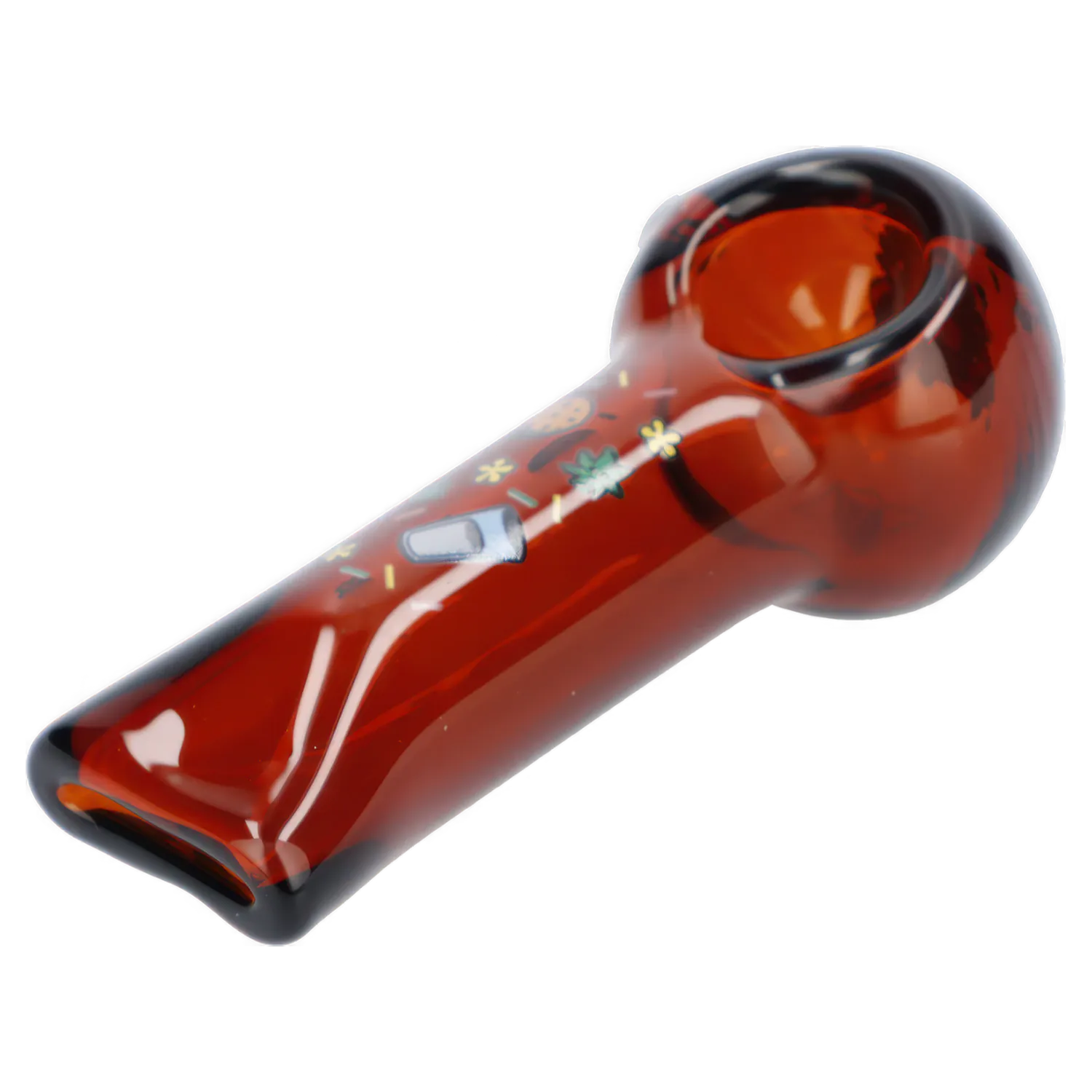 Wido Each Wido GSC Spoon Pipe, Transparent Amber, 4 | Canna Cabana Handpipes