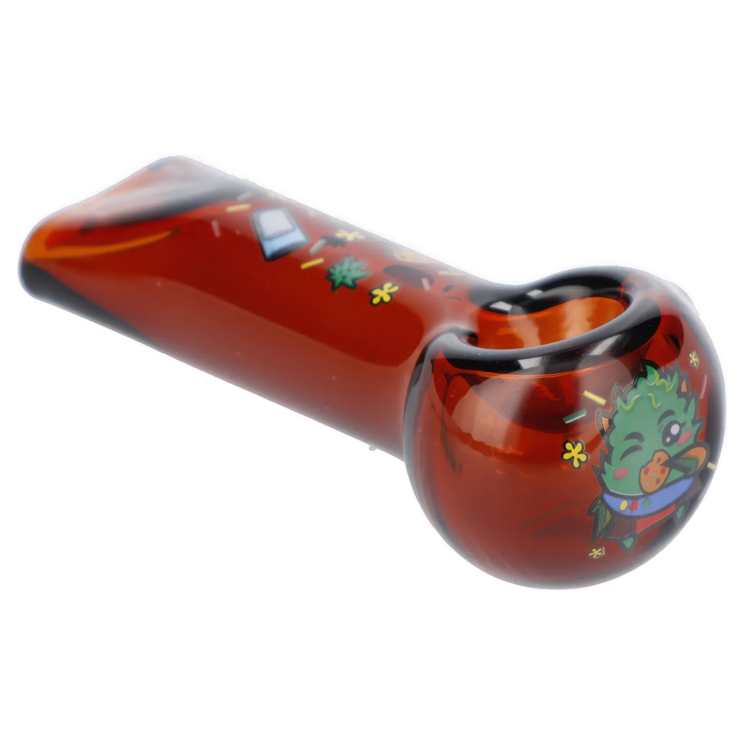 Wido Each Wido GSC Spoon Pipe, Transparent Amber, 4 | Canna Cabana Handpipes