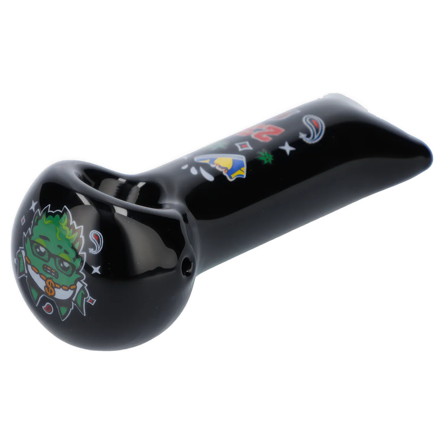 Wido Each Wido OG Kush 4" Black Glass Spoon Pipe | Canna Cabana Handpipes