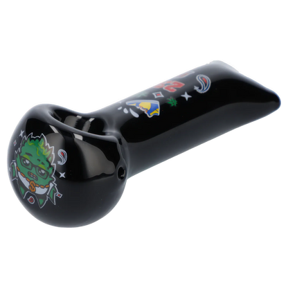 Wido Each Wido OG Kush 4" Black Glass Spoon Pipe | Canna Cabana Handpipes