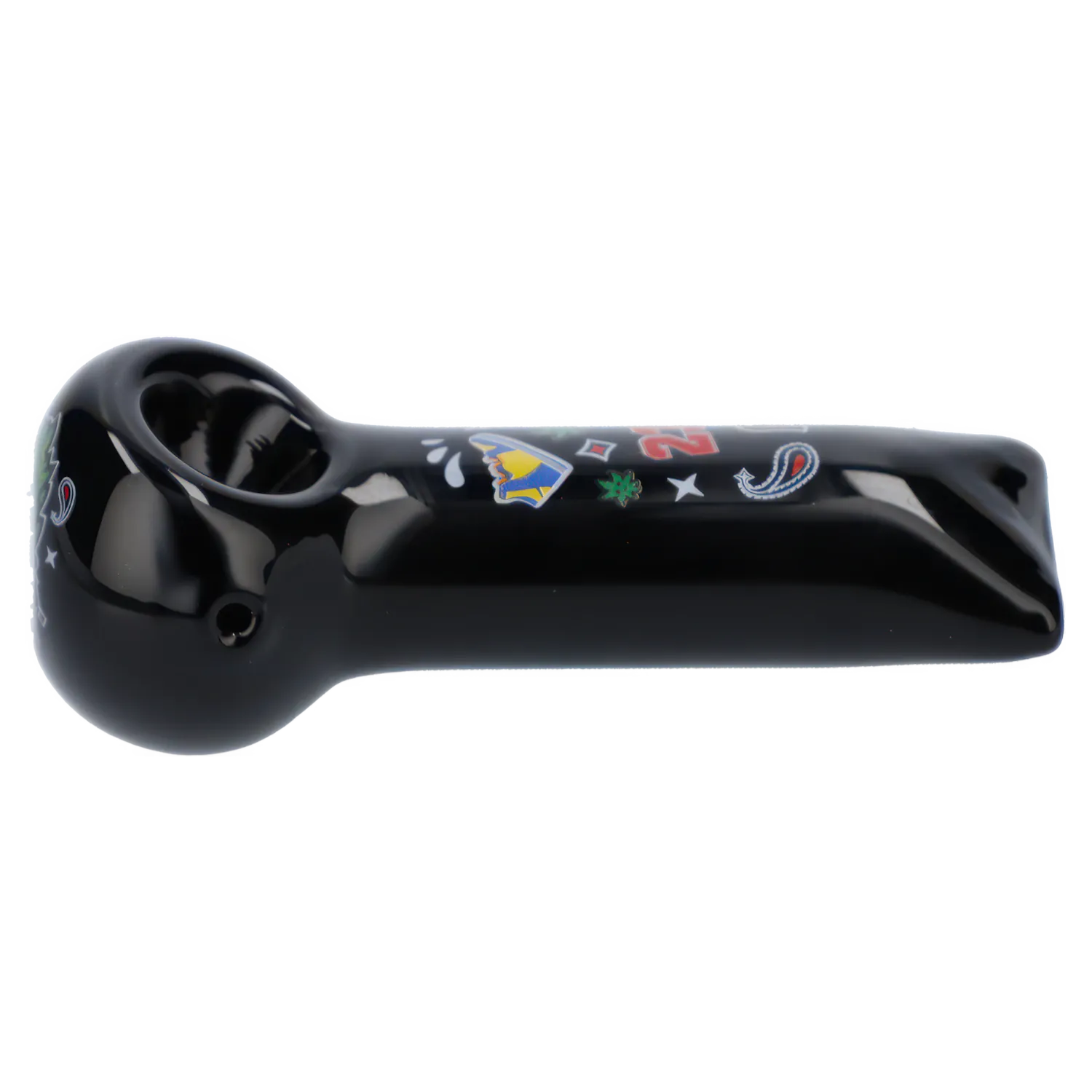 Wido Each Wido OG Kush 4" Black Glass Spoon Pipe | Canna Cabana Handpipes