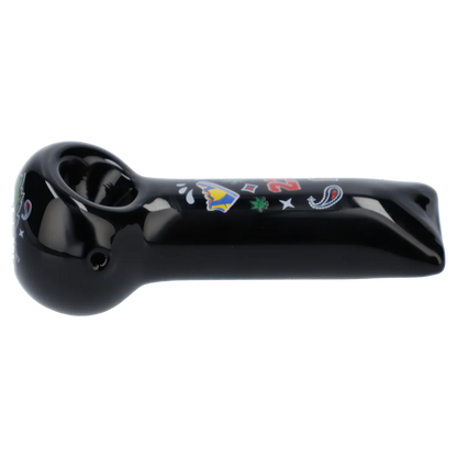 Wido Each Wido OG Kush 4" Black Glass Spoon Pipe | Canna Cabana Handpipes
