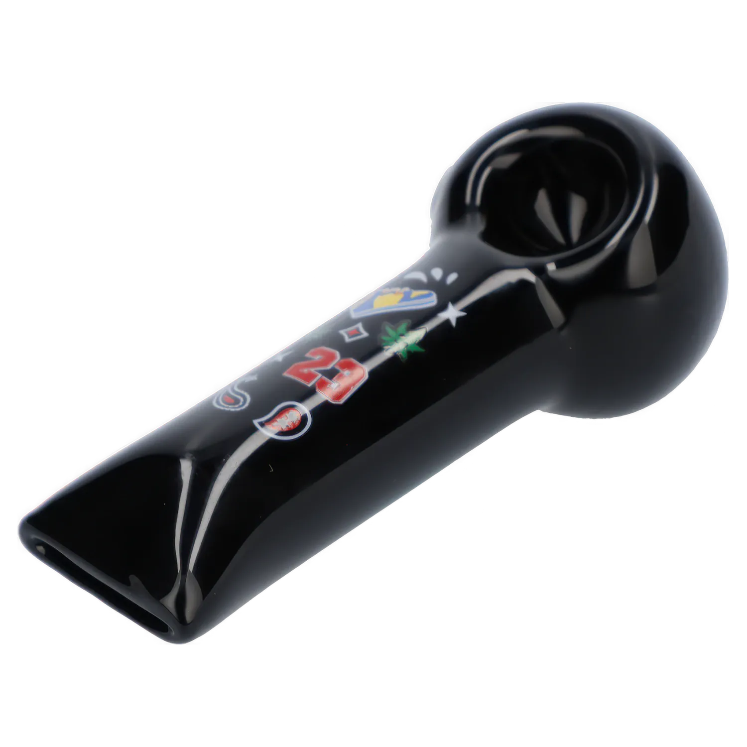 Wido Each Wido OG Kush 4" Black Glass Spoon Pipe | Canna Cabana Handpipes