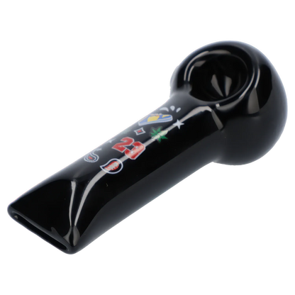 Wido Each Wido OG Kush 4" Black Glass Spoon Pipe | Canna Cabana Handpipes