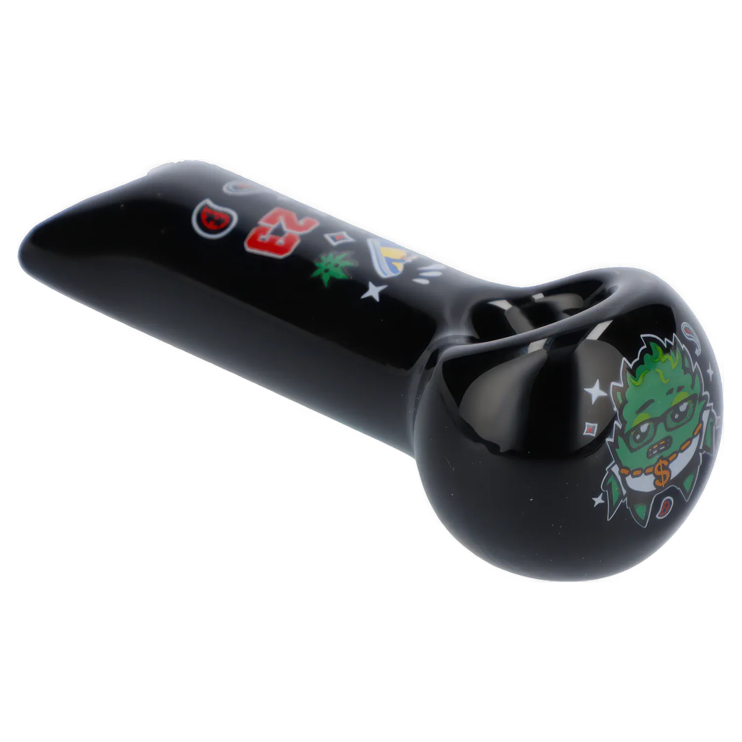 Wido Each Wido OG Kush 4" Black Glass Spoon Pipe | Canna Cabana Handpipes