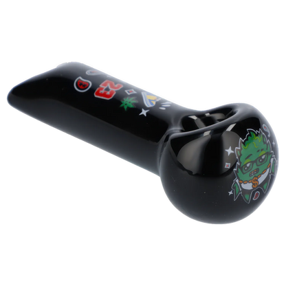 Wido Each Wido OG Kush 4" Black Glass Spoon Pipe | Canna Cabana Handpipes