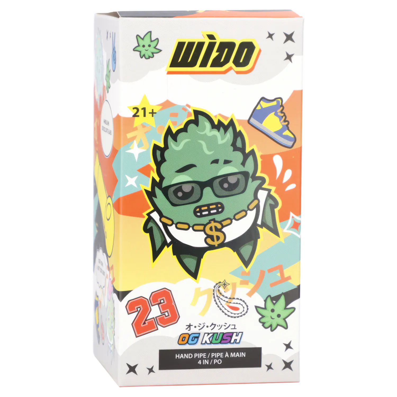 Wido Each Wido OG Kush 4" Black Glass Spoon Pipe | Canna Cabana Handpipes