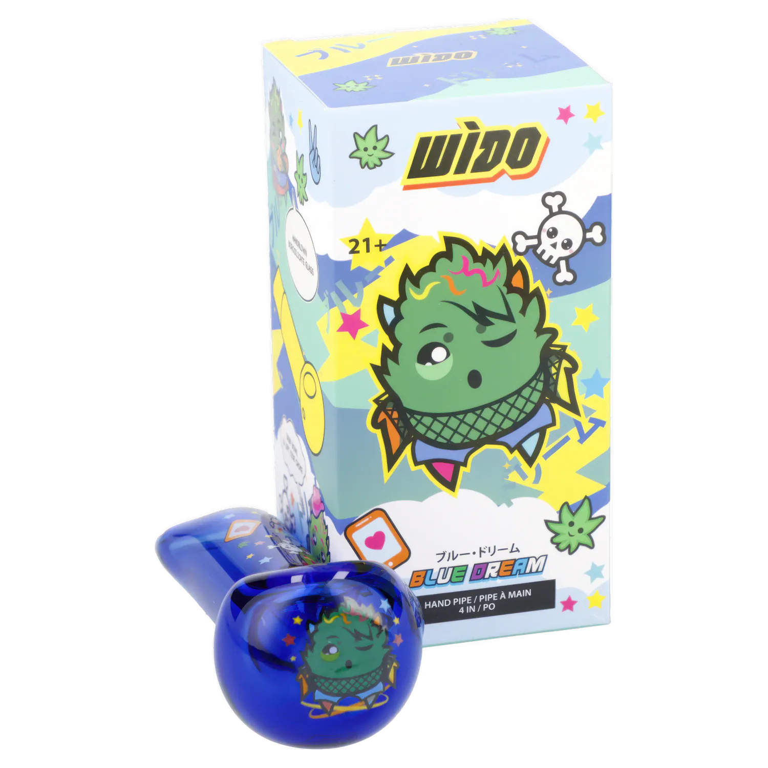 Wido Each Wido Blue Dream Spoon Pipe - Transparent Blue - 4in Handpipes