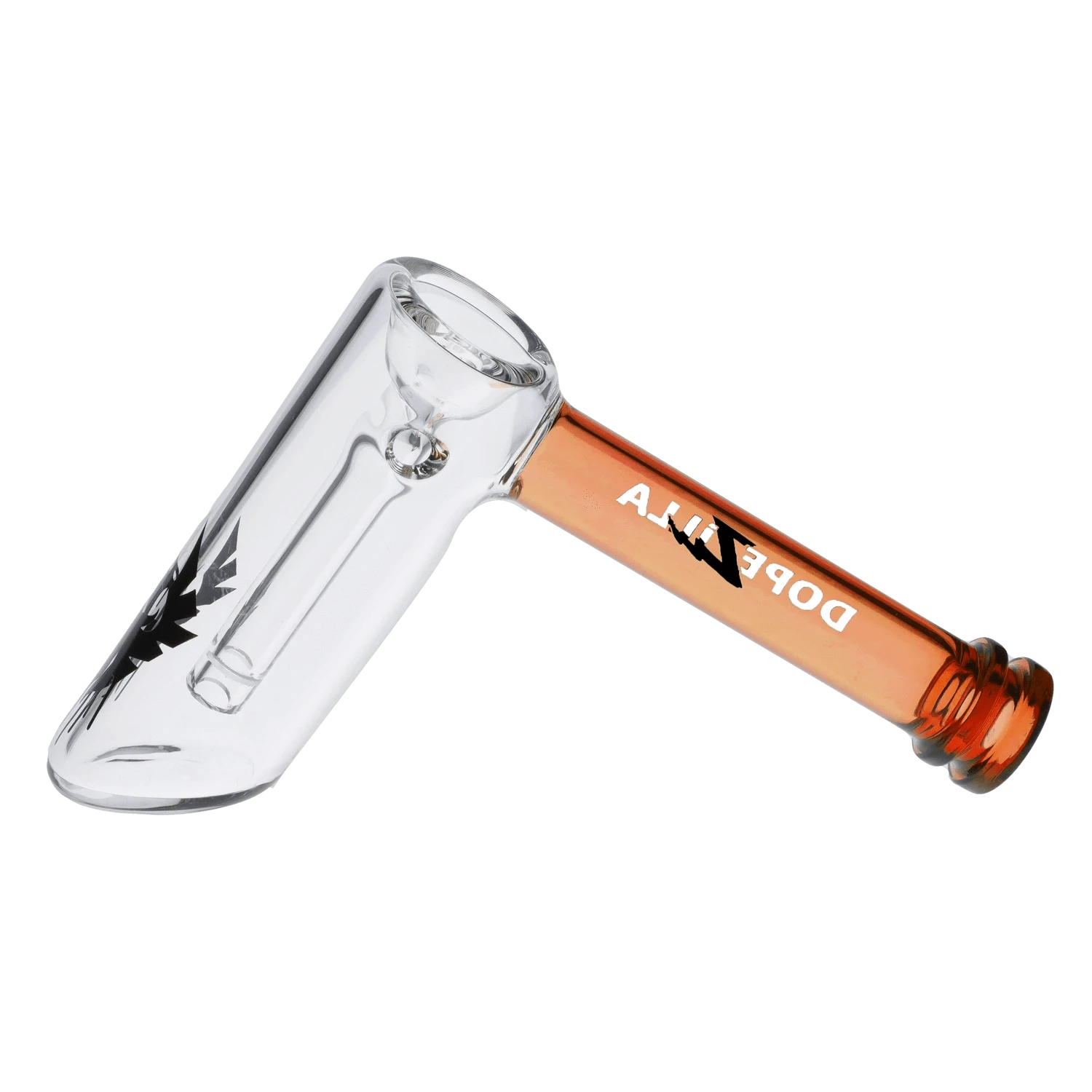 Dopezilla Each Dopezilla Phoenix Amber 5in Glass Hammer Bubbler Pipe Handpipes