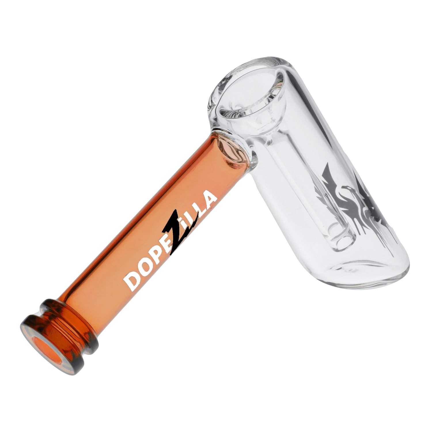 Dopezilla Each Dopezilla Phoenix Amber 5in Glass Hammer Bubbler Pipe Handpipes