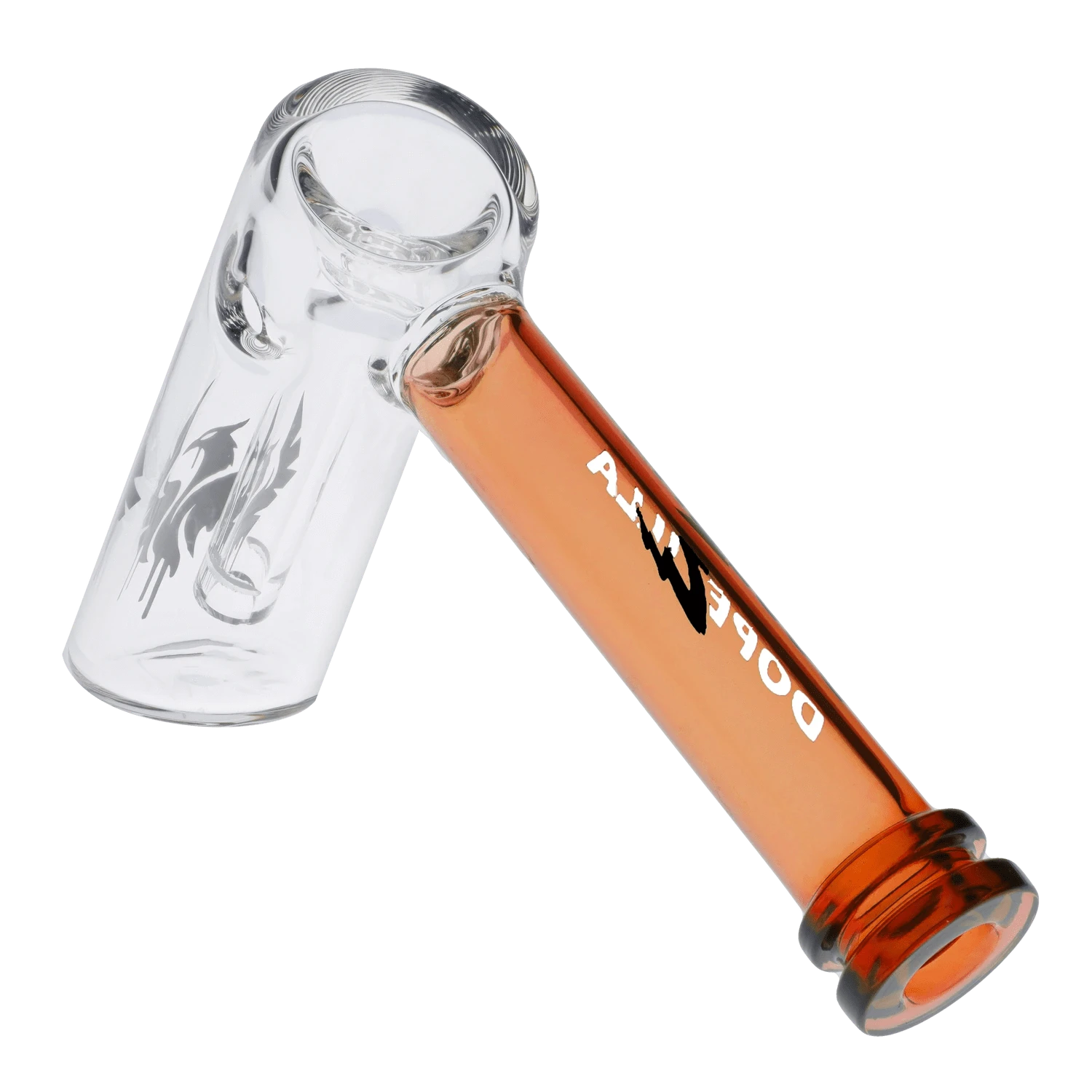 Dopezilla Each Dopezilla Phoenix Amber 5in Glass Hammer Bubbler Pipe Handpipes