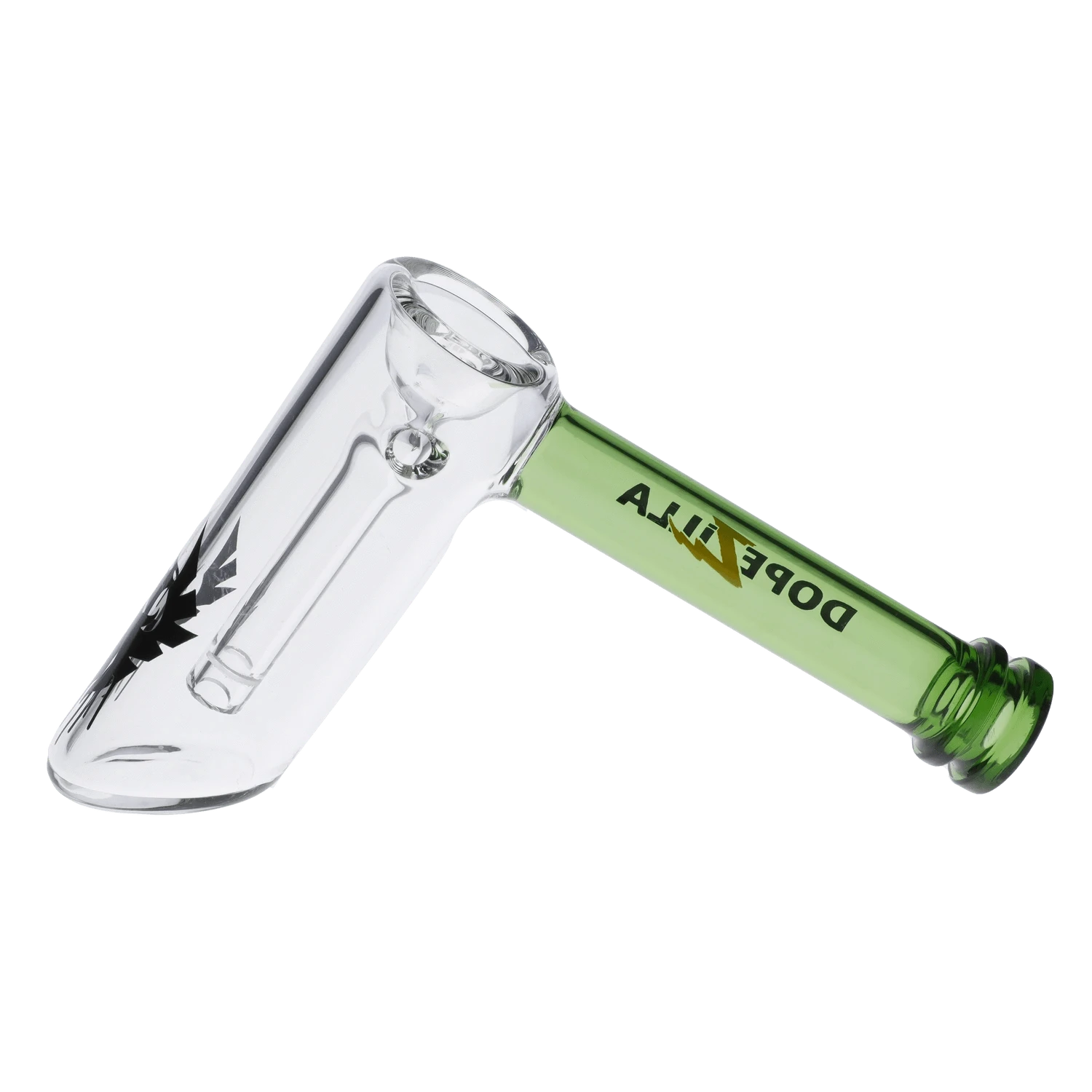 Dopezilla Each Dopezilla Phoenix Bubbler, 5in Green Glass Pipe Handpipes