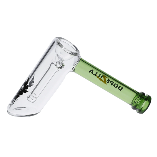 Dopezilla Each Dopezilla Phoenix Bubbler, 5in Green Glass Pipe Handpipes
