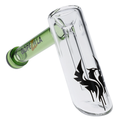 Dopezilla Each Dopezilla Phoenix Bubbler, 5in Green Glass Pipe Handpipes