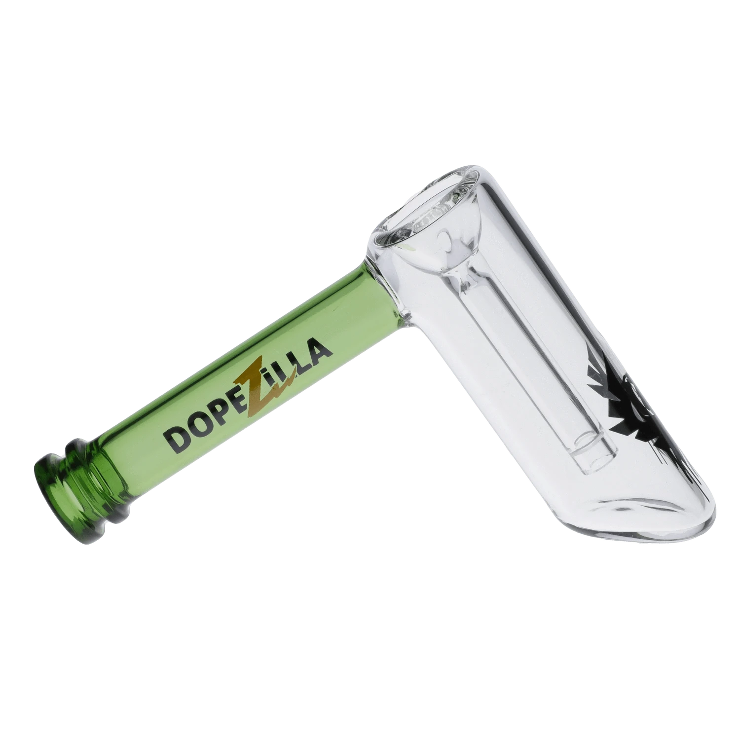 Dopezilla Each Dopezilla Phoenix Bubbler, 5in Green Glass Pipe Handpipes