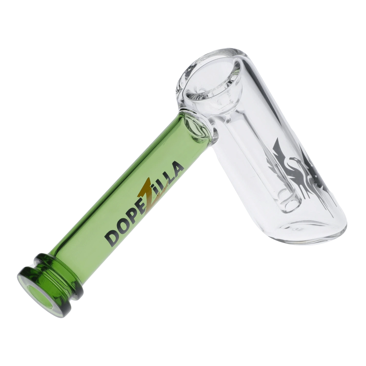 Dopezilla Each Dopezilla Phoenix Bubbler, 5in Green Glass Pipe Handpipes