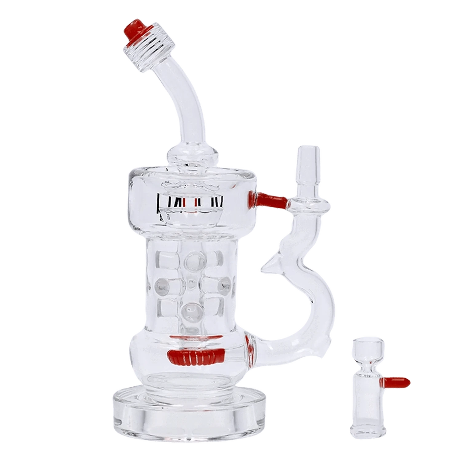 Vodka Each Vodka Icy Thunder Glass Water Pipe, 8.5in, Red Bongs