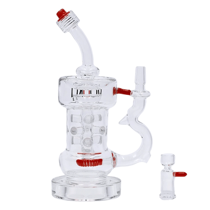 Vodka Each Vodka Icy Thunder Glass Water Pipe, 8.5in, Red Bongs