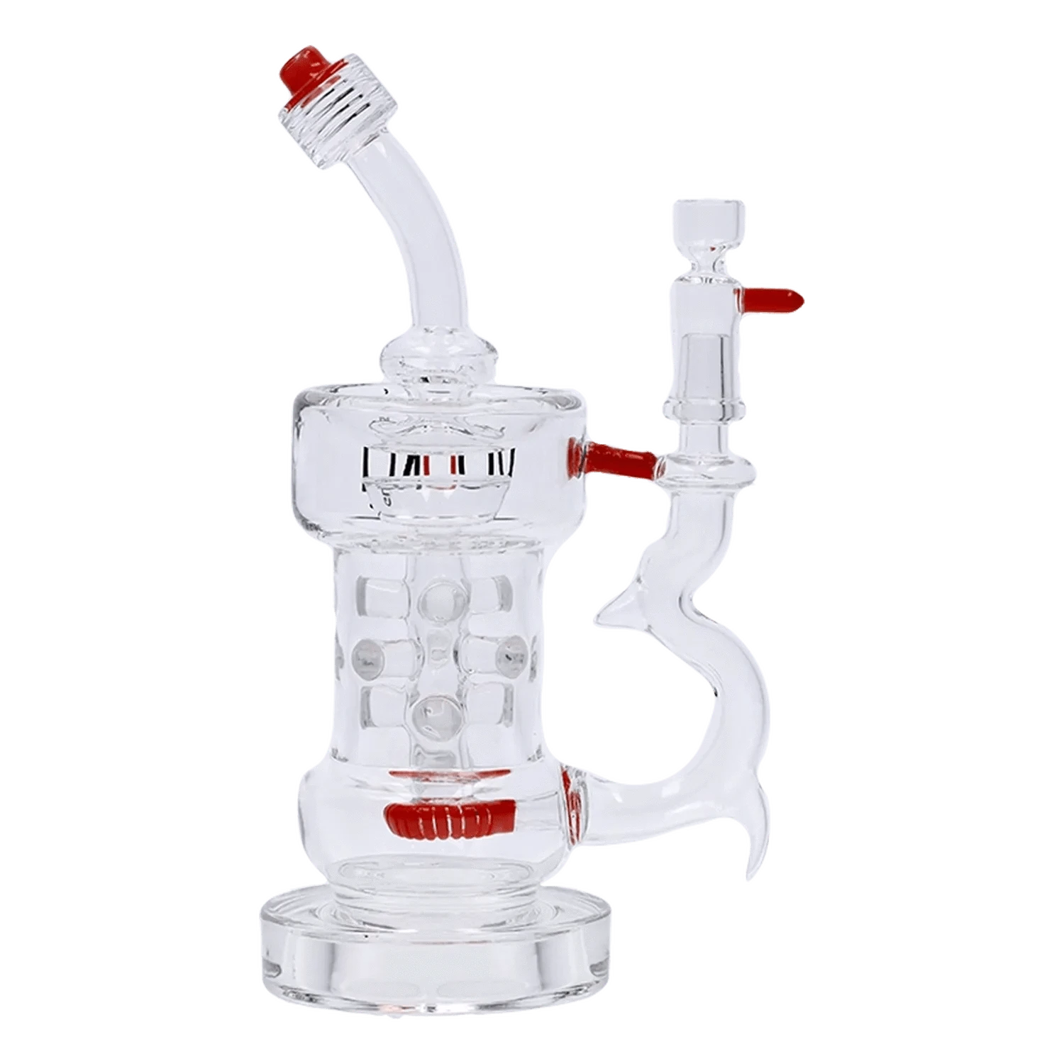 Vodka Each Vodka Icy Thunder Glass Water Pipe, 8.5in, Red Bongs