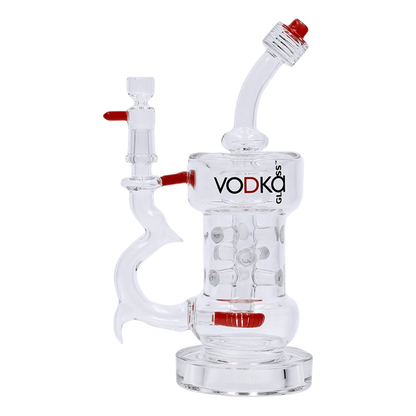 Vodka Each Vodka Icy Thunder Glass Water Pipe, 8.5in, Red Bongs