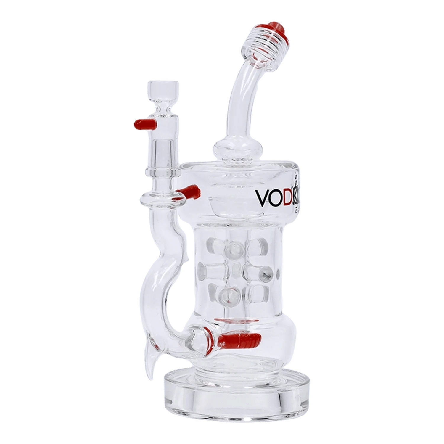 Vodka Each Vodka Icy Thunder Glass Water Pipe, 8.5in, Red Bongs