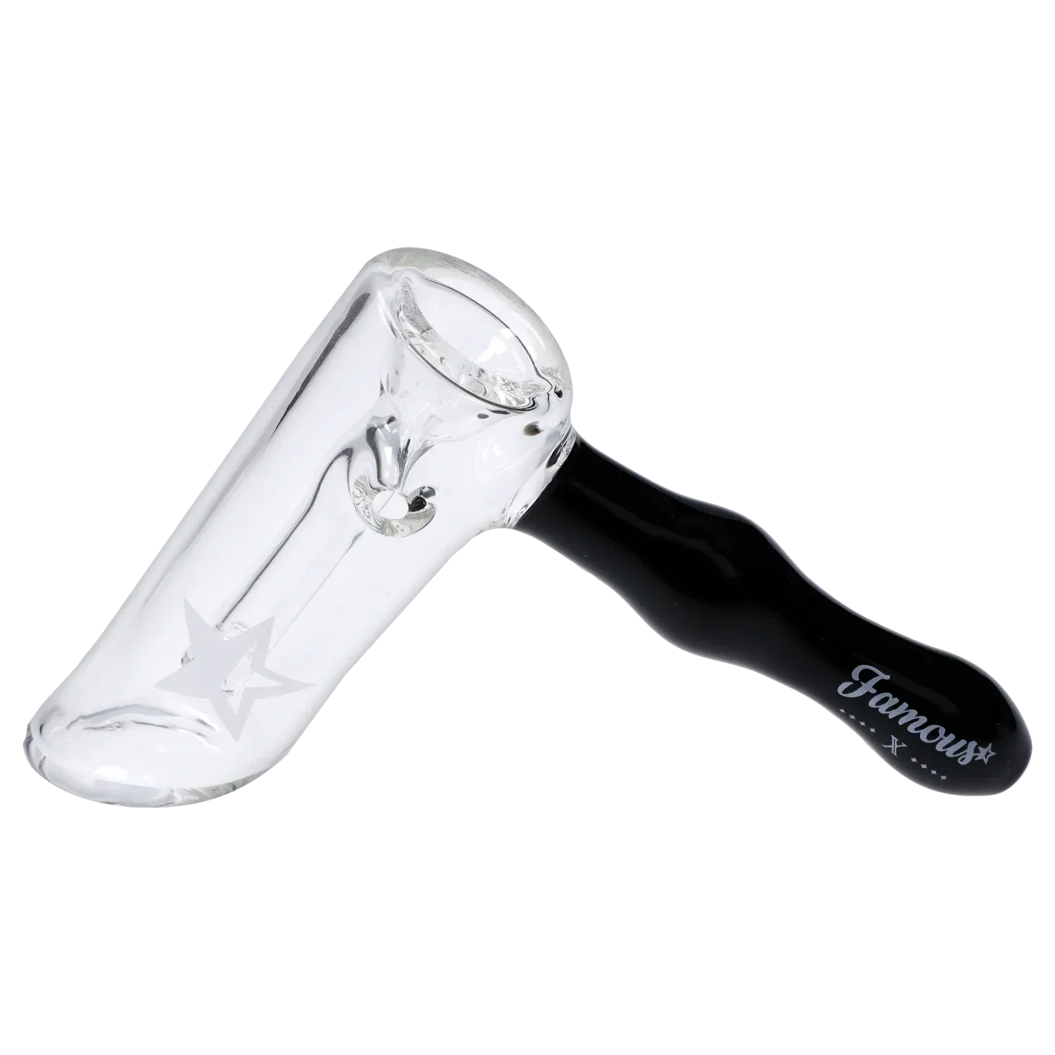 Famous X Each Famous X Straight Hammer Bubbler 6" Glass Bubbler Handpipes