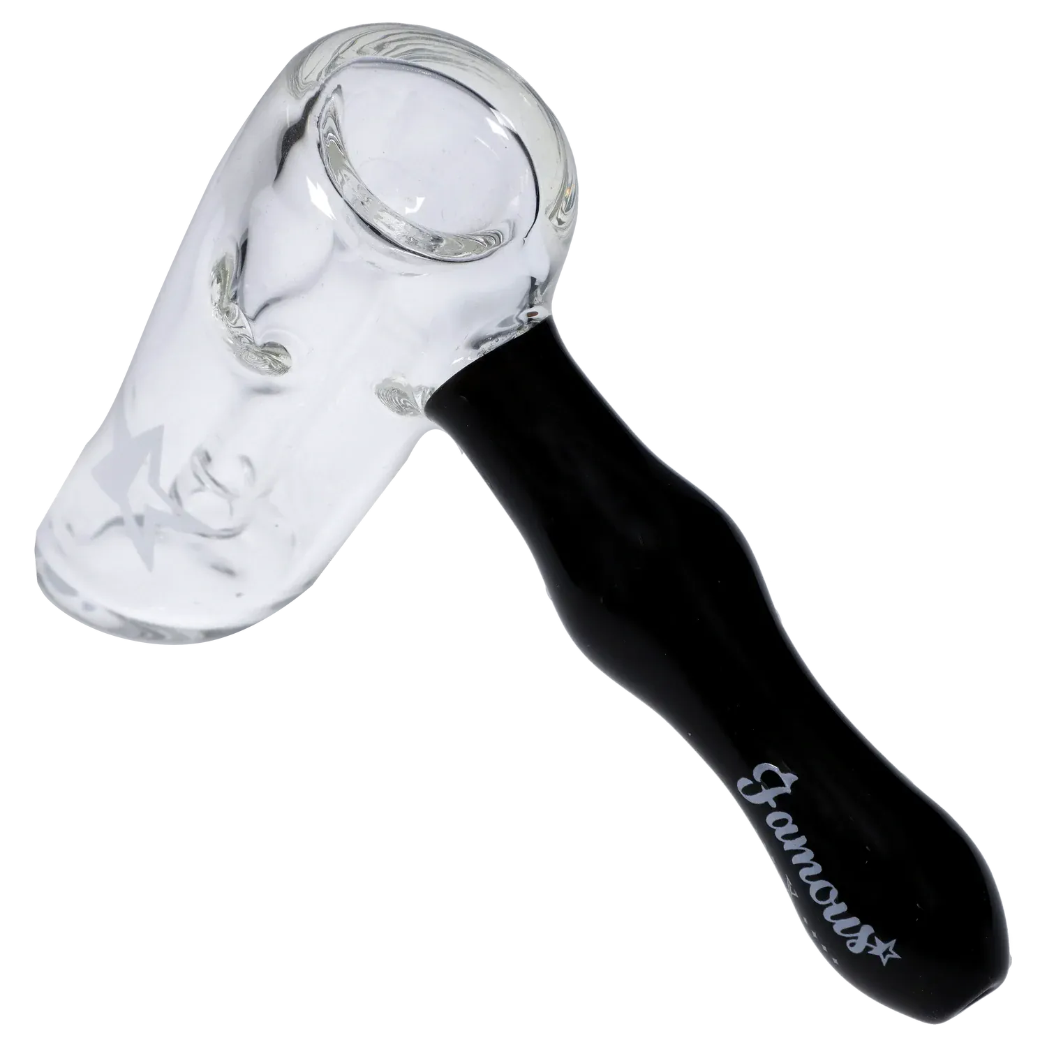 Famous X Each Famous X Straight Hammer Bubbler 6" Glass Bubbler Handpipes